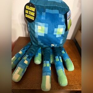 Minecraft Squid Kids Bedding Glow In the Dark Plush Kids Bedding Plush Pillow